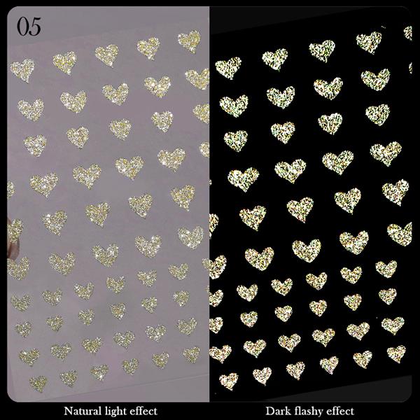 3D Reflektif efekt nail art sticker model - 5 (55881-5)
