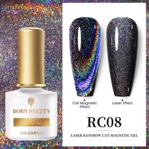 Born Pretty 7ml Laser Rainbow Kedi Gözü oje RC08 (53904-8)