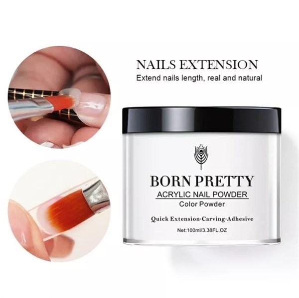 Born Pretty Akrilik Polimer toz Şeffaf 100 ML (49565-3) - Görsel 2