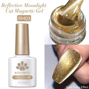 BORN PRETTY RM03 10ml Reflective Moonlight Cat Magnetic Kalıcı oje (57983)