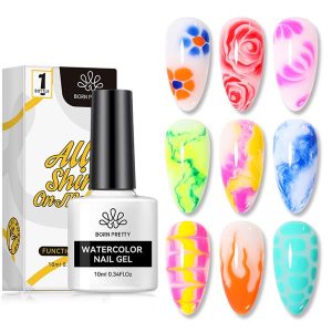 Born Pretty Şeffaf renk Watercolor (Suluboya) Efekt Tırnak jeli (56002)